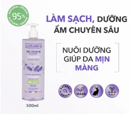 Gel tắm thiên nhiên thuần chay Evoluderm tinh chất Lavender 500ml (22058)