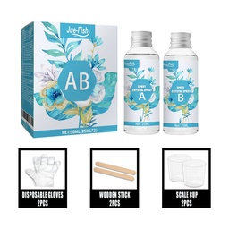 Keo trong suốt siêu mỏng Jue-Fish, Keo AB, Keo làm mẫu được tự làm, Keo Epoxy cứng nhanh