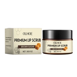 Tẩy Tế Bào Chết Môi Đường Nâu OUHOE, Tẩy Bong Da Chết Mềm Mại, Khôi Phục Da Khô, Mặt Nạ Dưỡng Ẩm Cho Môi