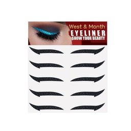Những chiếc nhãn dán eyeliner West&Month, trang điểm mắt ánh bạc, miếng dán mắt đêm tiệc, miếng dán mắt hai mí ánh bạc.