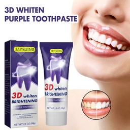 Kem Đánh Răng Tím Làm Trắng Răng Jaysuing, Kem Đánh Răng Làm Sạch Loại Bỏ Hôi Miệng Tươi Mát