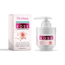 OceAura Rose Anti-Aging Rescue Cream, Kem dưỡng ẩm sâu làm mịn nhăn và chăm sóc da mịn màng