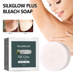 Xà phòng tẩy trắng Silk Glow Plus của West&Month, xà phòng tắm làm sáng và giữ ẩm