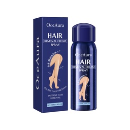 Xịt kem tẩy lông OceAura, tẩy lông nhẹ nhàng vùng dưới cánh tay, chân và tay, tẩy lông nhanh chóng, sạch sẽ, làn da tinh tế và mịn màng